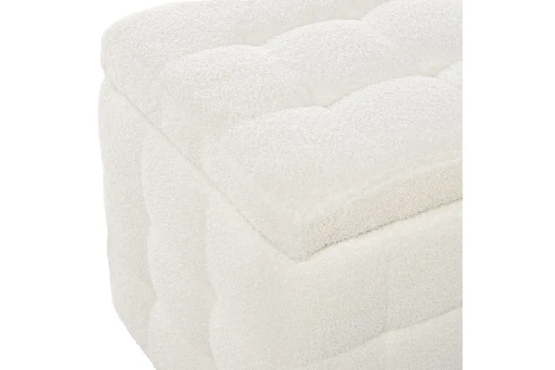 Fodskammel Michigan Hvid - Hvid - Møbler - Stole & lænestole - Taburet & skammel - Puf - Chesterfield puf