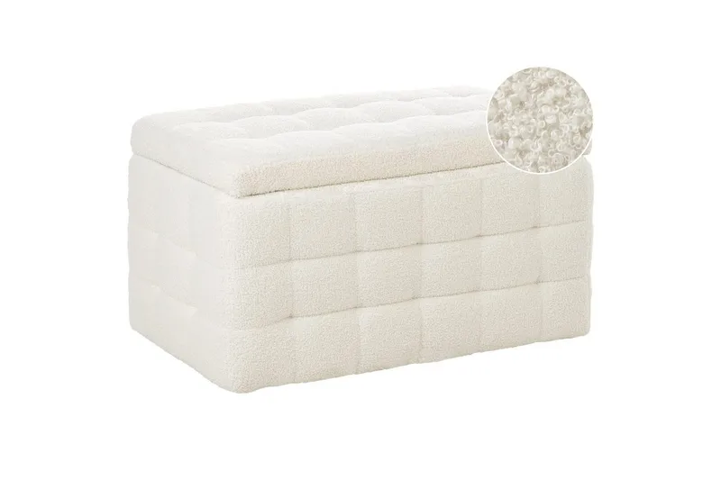 Fodskammel Michigan Hvid - Hvid - Møbler - Stole & lænestole - Taburet & skammel - Puf - Chesterfield puf