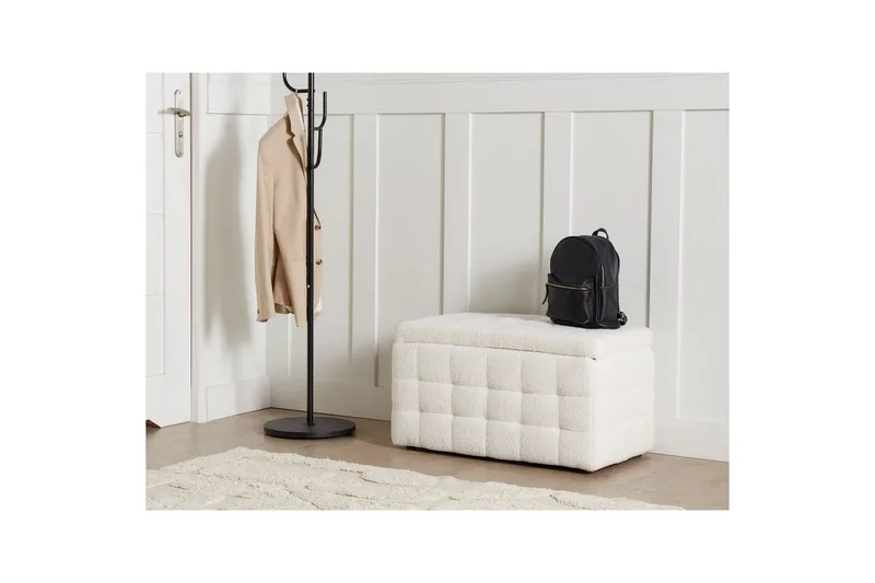 Fodskammel Michigan Hvid - Hvid - Møbler - Stole & lænestole - Taburet & skammel - Puf - Chesterfield puf