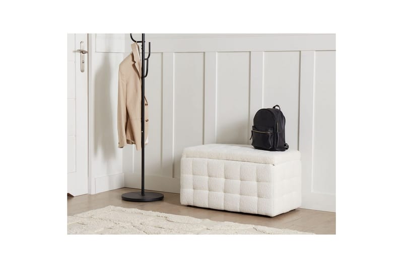 Fodskammel Michigan Hvid - Hvid - Møbler - Stole & lænestole - Taburet & skammel - Puf - Chesterfield puf