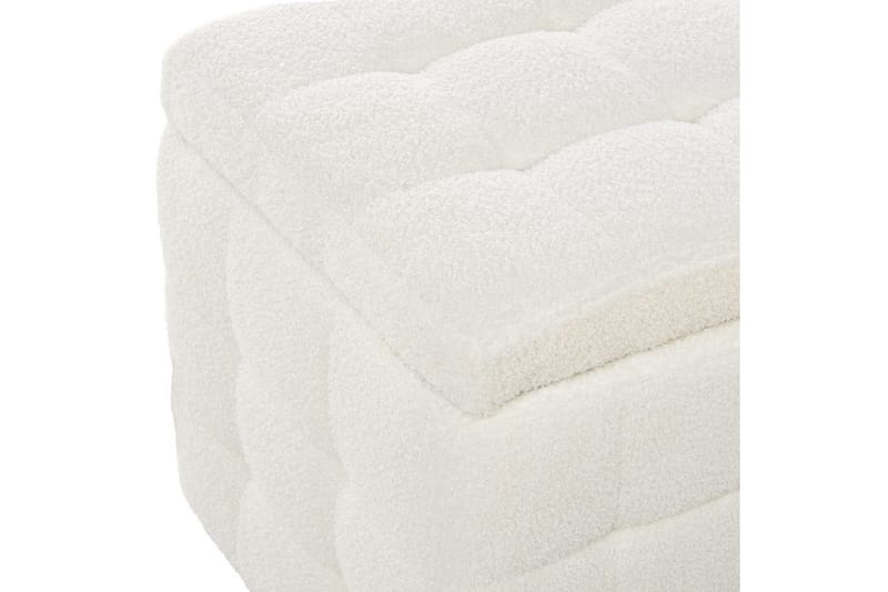 Fodskammel Michigan Hvid - Hvid - Møbler - Stole & lænestole - Taburet & skammel - Puf - Chesterfield puf