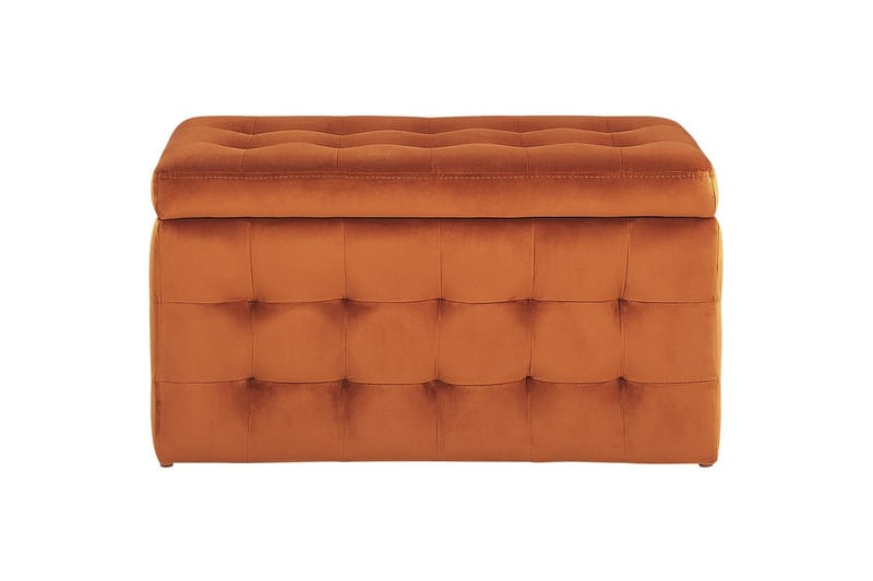 Fodskammel Michigan Orange - Orange - Møbler - Stole & lænestole - Taburet & skammel - Puf - Chesterfield puf