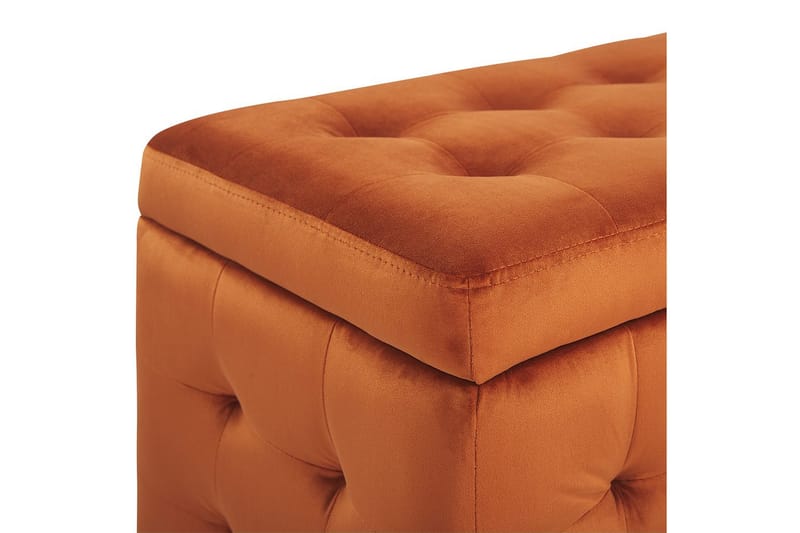 Fodskammel Michigan Orange - Orange - Møbler - Stole & lænestole - Taburet & skammel - Puf - Chesterfield puf
