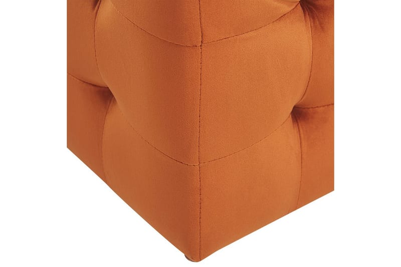 Fodskammel Michigan Orange - Orange - Møbler - Stole & lænestole - Taburet & skammel - Puf - Chesterfield puf