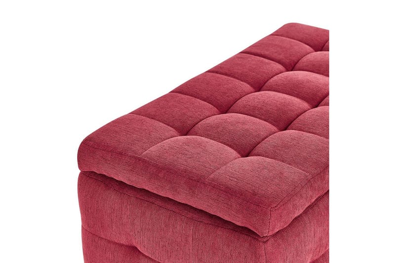 Fodskammel Michigan Rød - Rød - Møbler - Stole & lænestole - Taburet & skammel - Puf - Chesterfield puf