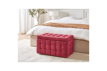 Fodskammel Michigan Rød - Rød - Møbler - Stole & lænestole - Taburet & skammel - Puf - Chesterfield puf