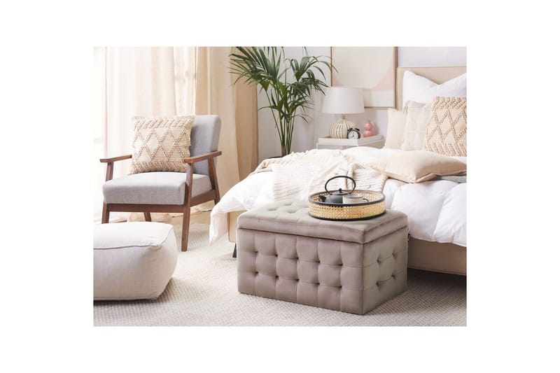 Fodskammel Michigan Rosa - Rosa - Møbler - Stole & lænestole - Taburet & skammel - Puf - Chesterfield puf