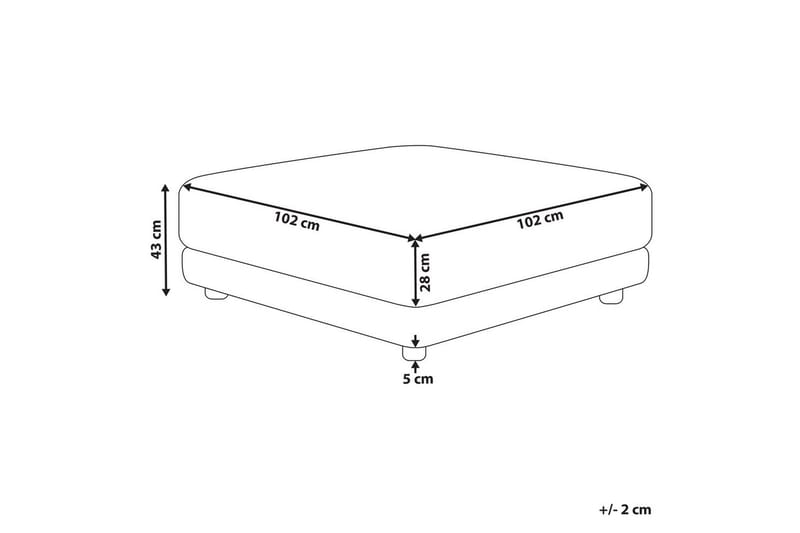 Fodskammel Sigtuna Grå/sort - Grå/sort - Møbler - Stole & lænestole - Taburet & skammel - Puf - Chesterfield puf