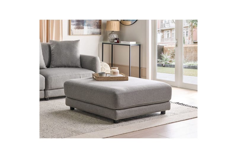 Fodskammel Sigtuna Grå/sort - Grå/sort - Møbler - Stole & lænestole - Taburet & skammel - Puf - Chesterfield puf