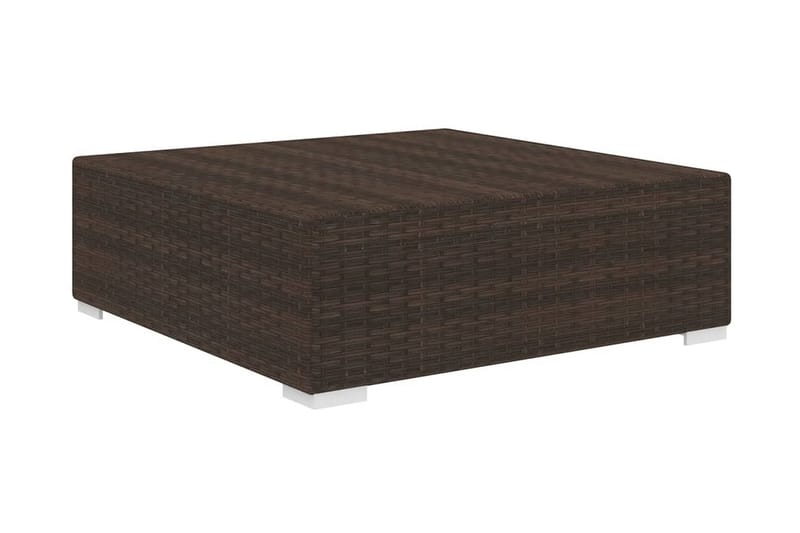 Fodskammel Til Sofa Med Hynde Polyrattan Brun - Møbler - Stole & lænestole - Taburet & skammel - Puf