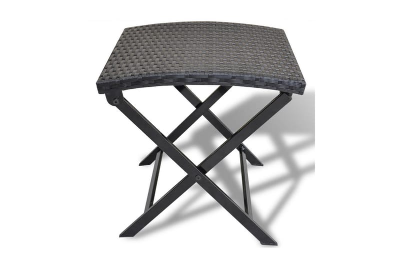 Foldbar Taburet Polyrattan Sort - Sort - Møbler - Stole & lænestole - Taburet & skammel - Puf