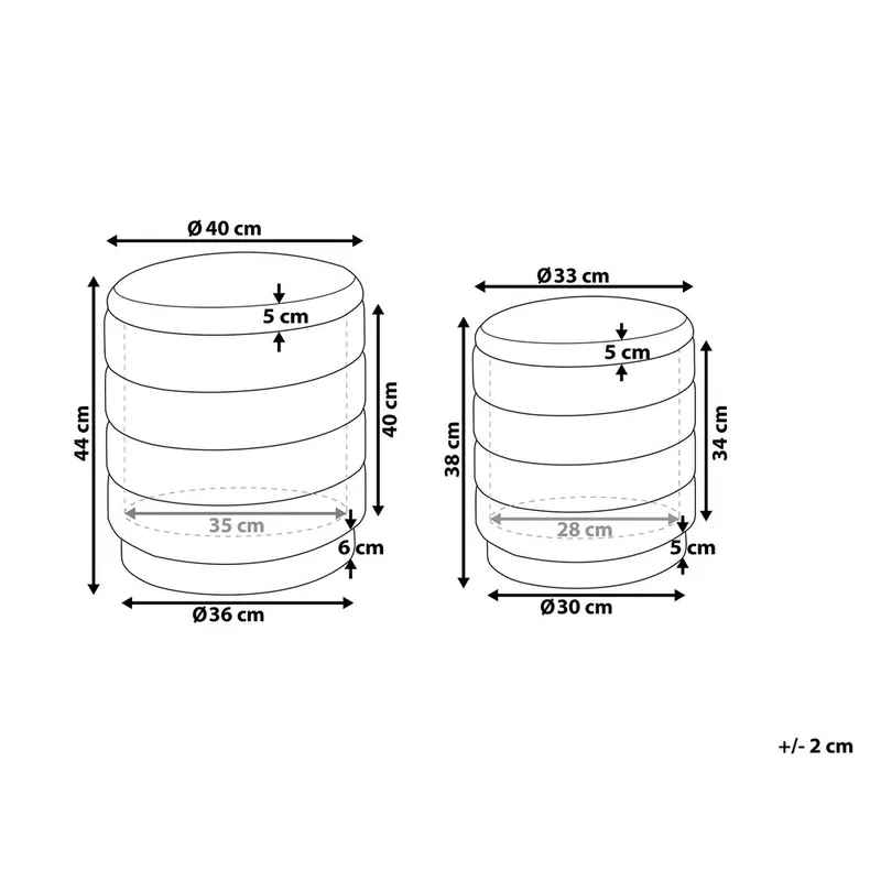 Puf Garland 2-pak - Møbler - Stole & lænestole - Taburet & skammel - Ottoman