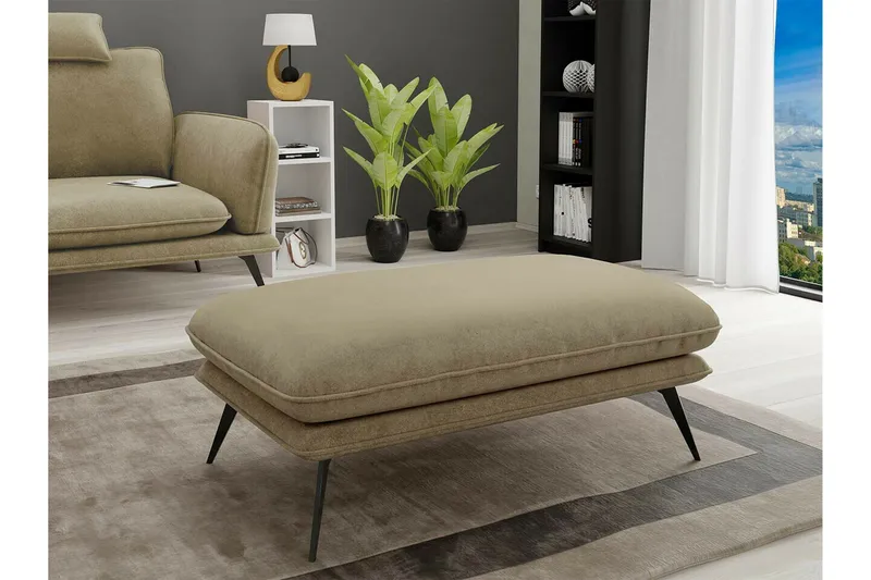 Graystone Fotpall 65 cm beige - Møbler - Stole & lænestole - Taburet & skammel - Puf