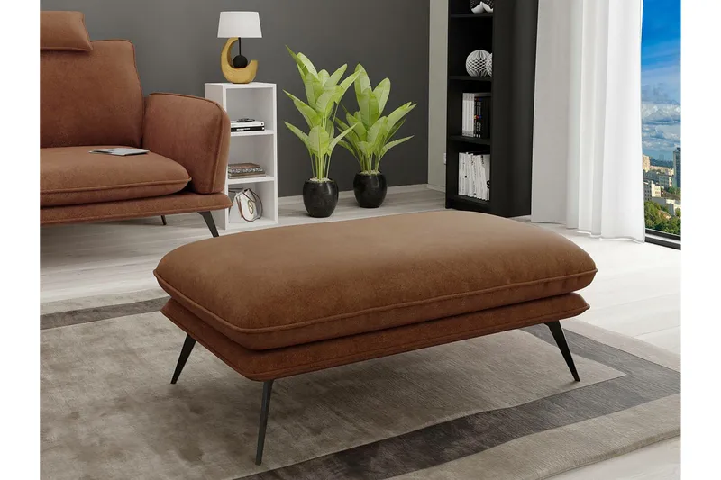 Graystone Fotpall 65 cm Brown - Møbler - Stole & lænestole - Taburet & skammel - Puf