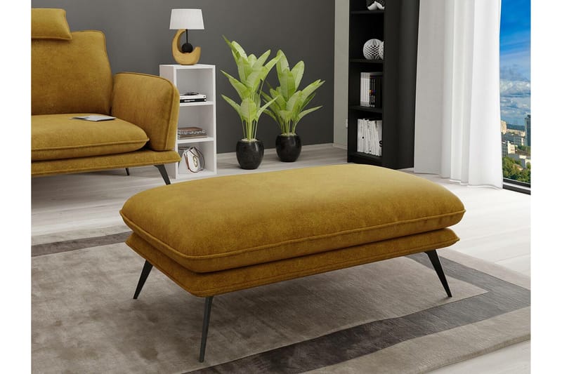 Graystone Fotpall 65 cm Dark yellow - Møbler - Stole & lænestole - Taburet & skammel - Puf