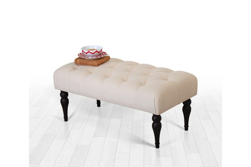 Hodgenville Fodskammel 92 cm Rektangulær, Cremehvid