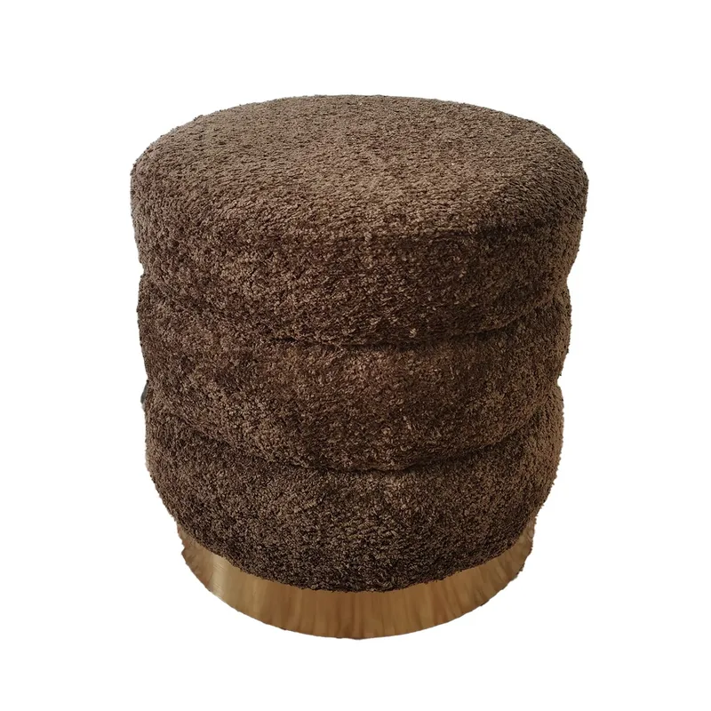 Puf HOME4YOU Lauren 35x38 cm Brun, Brun