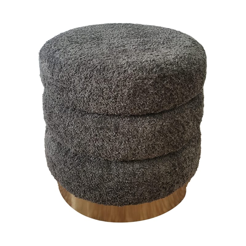 Puf HOME4YOU Lauren 35x38 cm Grå - Grå - Møbler - Stole & lænestole - Taburet & skammel - Ottoman