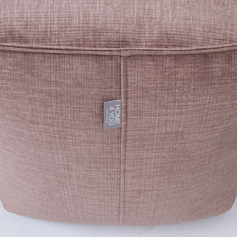 puf HOME4YOU Voss 55x55x45 cm pink - Lyserød - Møbler - Stole & lænestole - Taburet & skammel - Ottoman