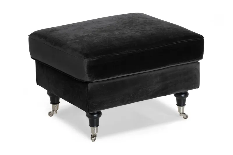 Howard Classic Puf Velour, Sort