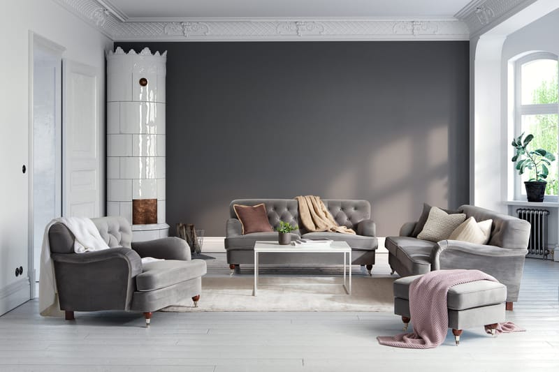 Howard Riviera Fodskammel - Sølvgrå - Møbler - Stole & lænestole - Taburet & skammel - Puf