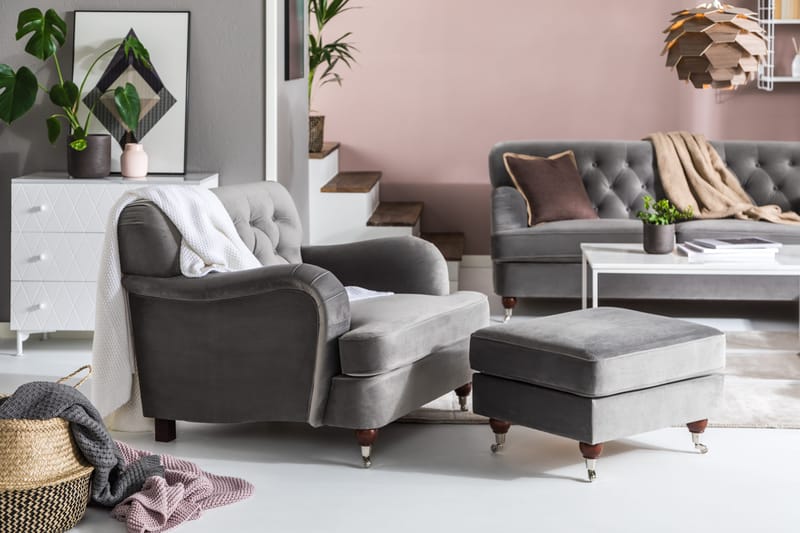 Howard Riviera Fodskammel - Sølvgrå - Møbler - Stole & lænestole - Taburet & skammel - Puf