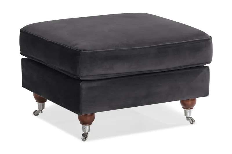 Howard Riviera Fodskammel Velour, Mørkegrå