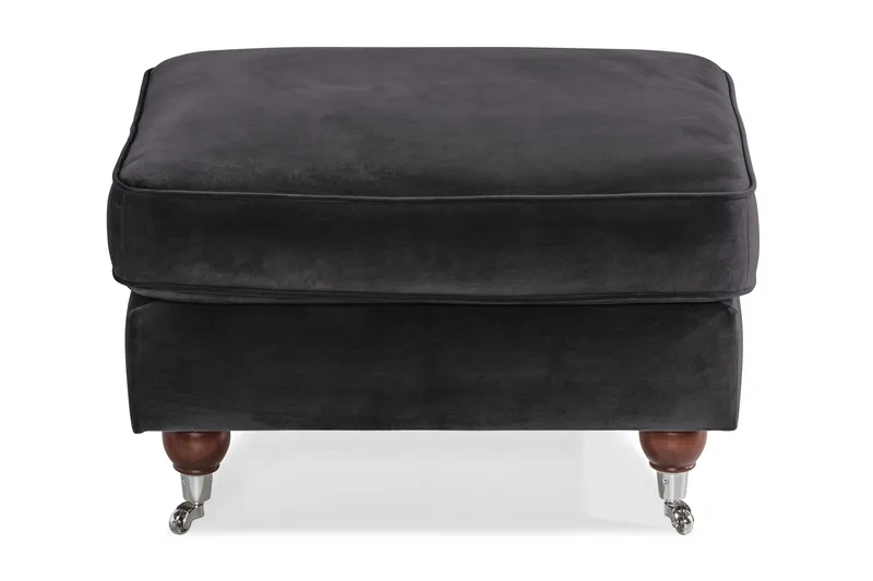 Howard Riviera Fodskammel Velour - Mørkegrå - Møbler - Stole & lænestole - Taburet & skammel - Puf