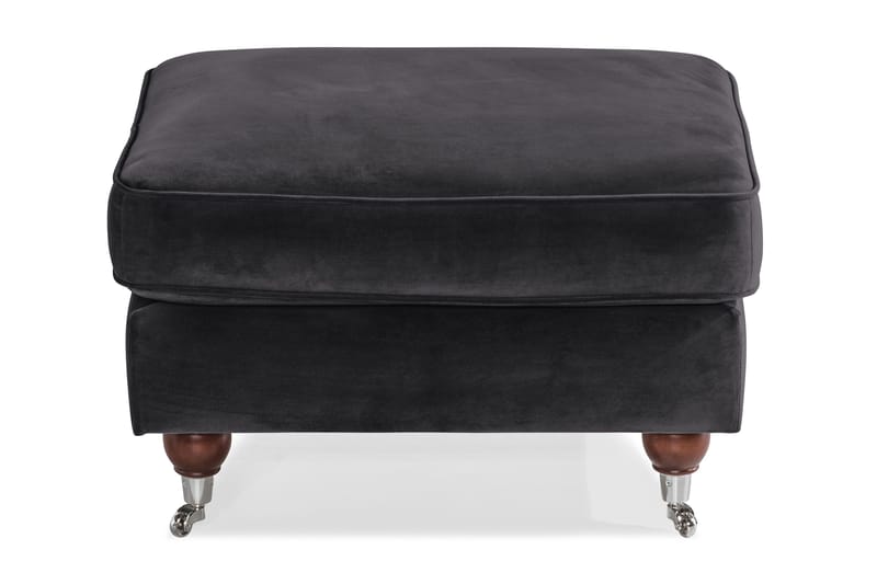 Howard Riviera Fodskammel Velour - Mørkegrå - Møbler - Stole & lænestole - Taburet & skammel - Puf