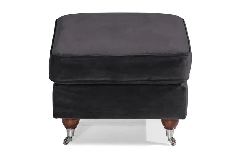 Howard Riviera Fodskammel Velour - Mørkegrå - Møbler - Stole & lænestole - Taburet & skammel - Puf