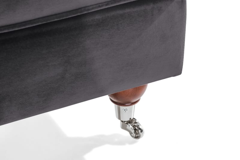 Howard Riviera Fodskammel Velour - Mørkegrå - Møbler - Stole & lænestole - Taburet & skammel - Puf