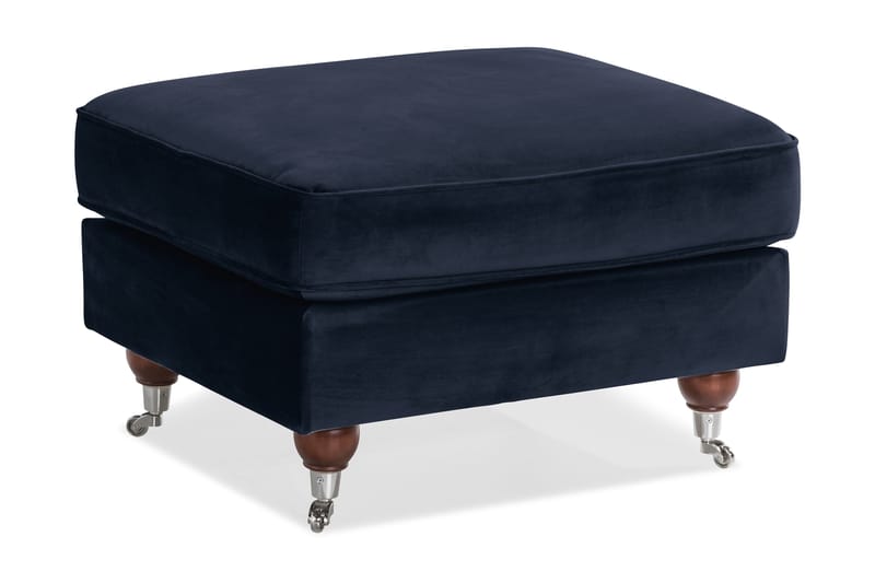Howard Riviera Fodskammel Velour, Midnatsblå