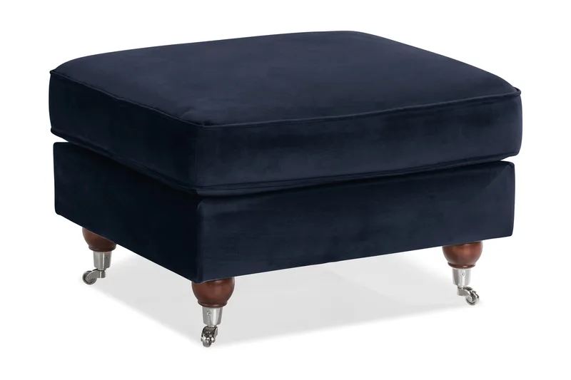 Howard Riviera Fodskammel Velour, Midnatsblå