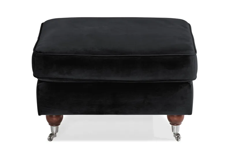 Howard Riviera Fodskammel Velour - Sort - Møbler - Stole & lænestole - Taburet & skammel - Puf