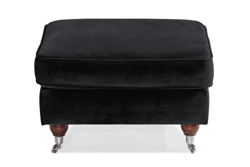 Howard Riviera Fodskammel Velour - Sort - Møbler - Stole & lænestole - Taburet & skammel - Puf