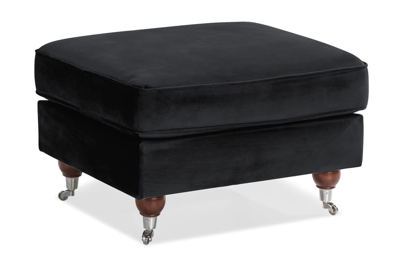 Howard Riviera Fodskammel Velour, Sort