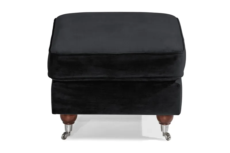 Howard Riviera Fodskammel Velour - Sort - Møbler - Stole & lænestole - Taburet & skammel - Puf