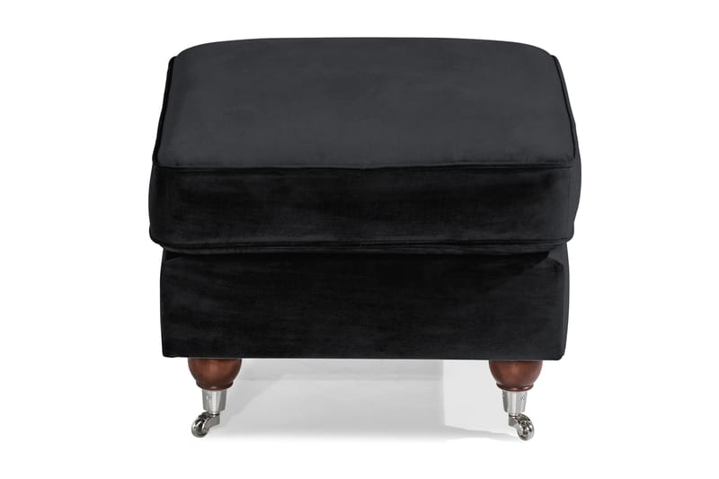 Howard Riviera Fodskammel Velour - Sort - Møbler - Stole & lænestole - Taburet & skammel - Puf