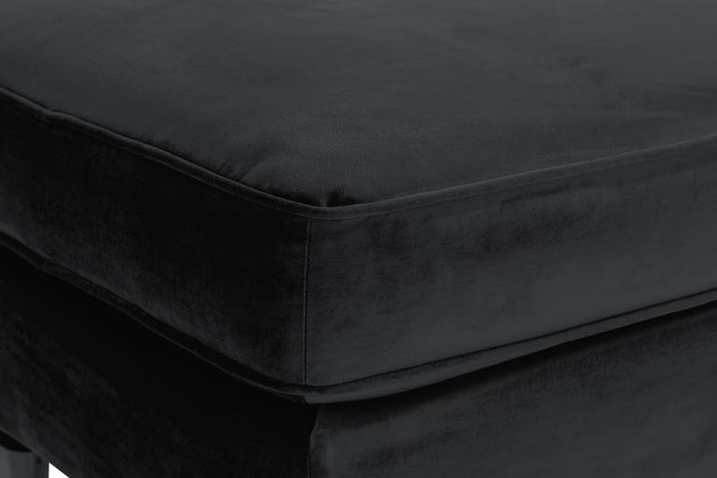 Howard Riviera Fodskammel Velour - Sort - Møbler - Stole & lænestole - Taburet & skammel - Puf