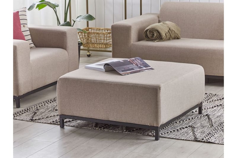 Hughen Fodskammel - Beige/Sort - Møbler - Stole & lænestole - Taburet & skammel - Puf