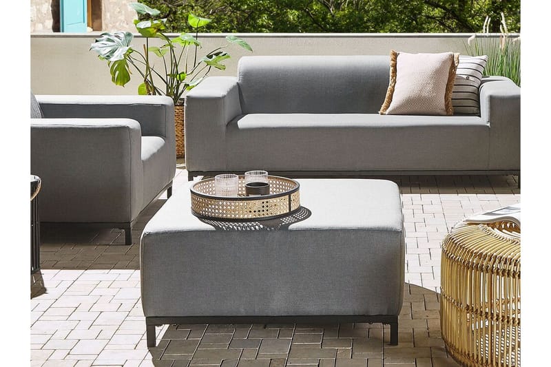 Hughen Fodskammel - Grå/Sort - Møbler - Stole & lænestole - Taburet & skammel - Puf