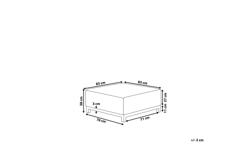 Hughen Fodskammel - Grå/Sort - Møbler - Stole & lænestole - Taburet & skammel - Puf