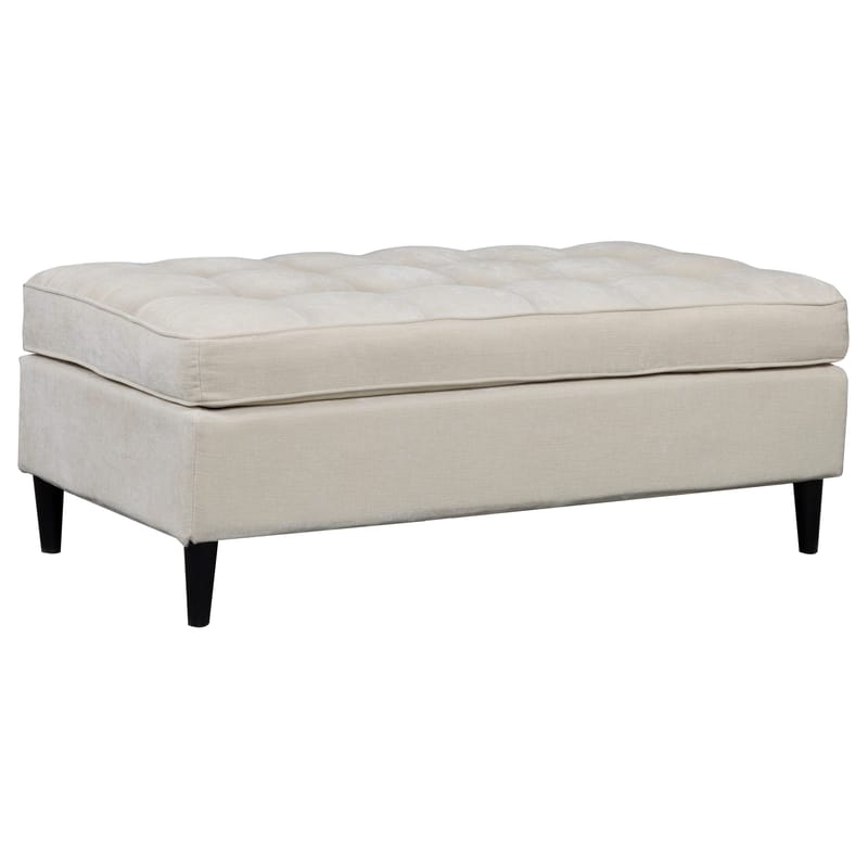 Puf i Loft24 Lindhus Creme Chenille - cremefarvet - Møbler - Stole & lænestole - Taburet & skammel - Ottoman