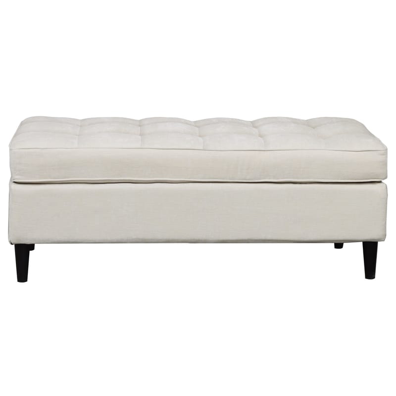 Puf i Loft24 Lindhus Creme Chenille - cremefarvet - Møbler - Stole & lænestole - Taburet & skammel - Ottoman