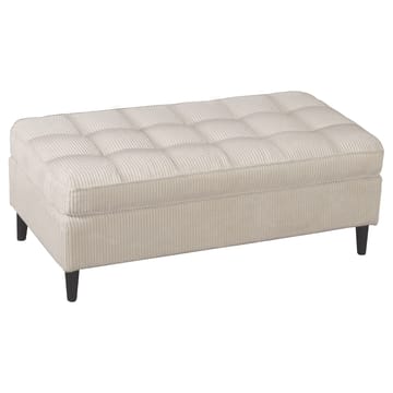 Puf i Loft24 Lindhus Creme Fløjl - cremefarvet - Møbler - Stole & lænestole - Taburet & skammel - Ottoman