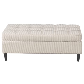 Puf i Loft24 Lindhus Creme Fløjl - cremefarvet - Møbler - Stole & lænestole - Taburet & skammel - Ottoman