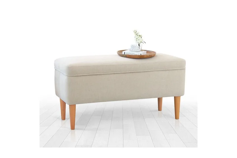 Puf Iralton Creme - Creme - Møbler - Stole & lænestole - Taburet & skammel - Ottoman