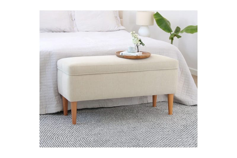 Puf Iralton Creme - Creme - Møbler - Stole & lænestole - Taburet & skammel - Ottoman