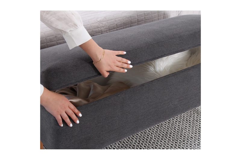 Puf Iralton Grå - Grå - Møbler - Stole & lænestole - Taburet & skammel - Ottoman