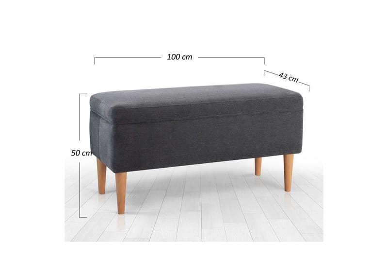 Puf Iralton Grå - Grå - Møbler - Stole & lænestole - Taburet & skammel - Ottoman